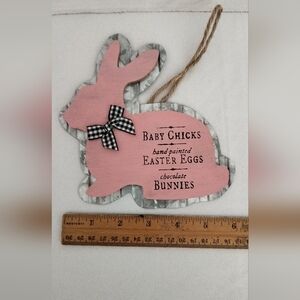 Pink Bunny Wall Accent Chalk Couture